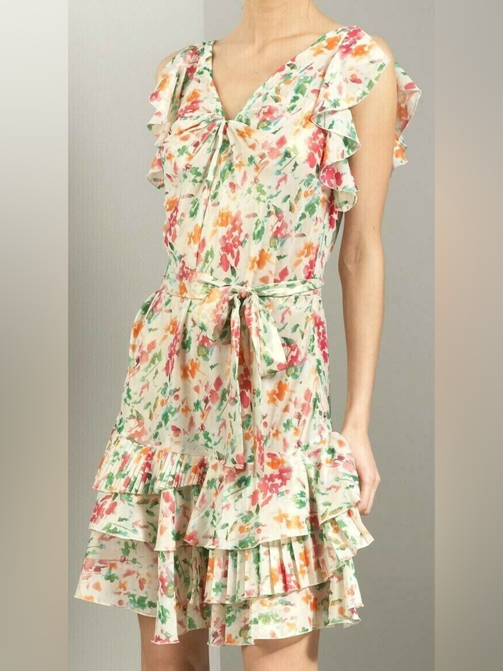DVF Lupe Rainbow Garden Dress Size 4